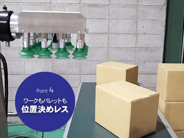 ワークもパレットも位置決めレス