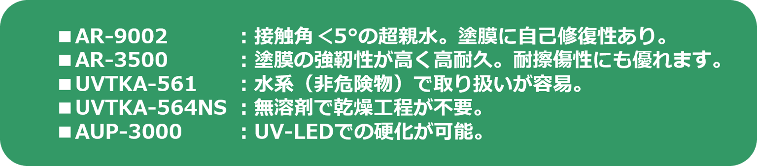 事例2 防曇コート剤