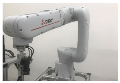 三菱電機製 協働ロボット 穴加工検査 システム