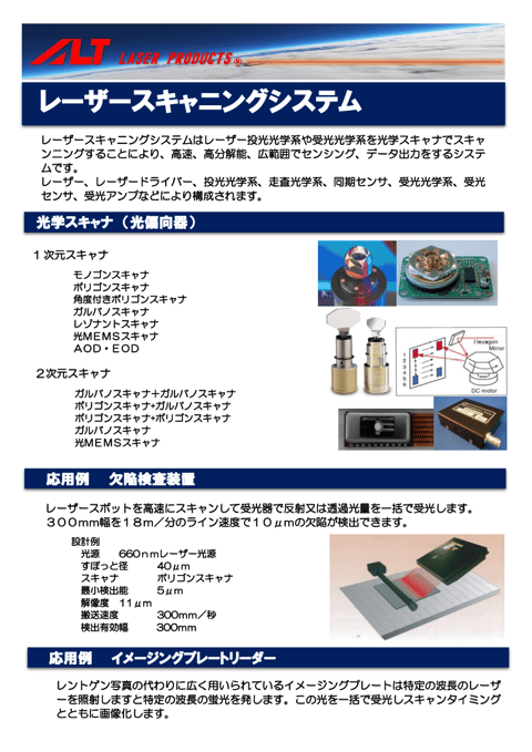 「レーザースキャニングシステム」資料