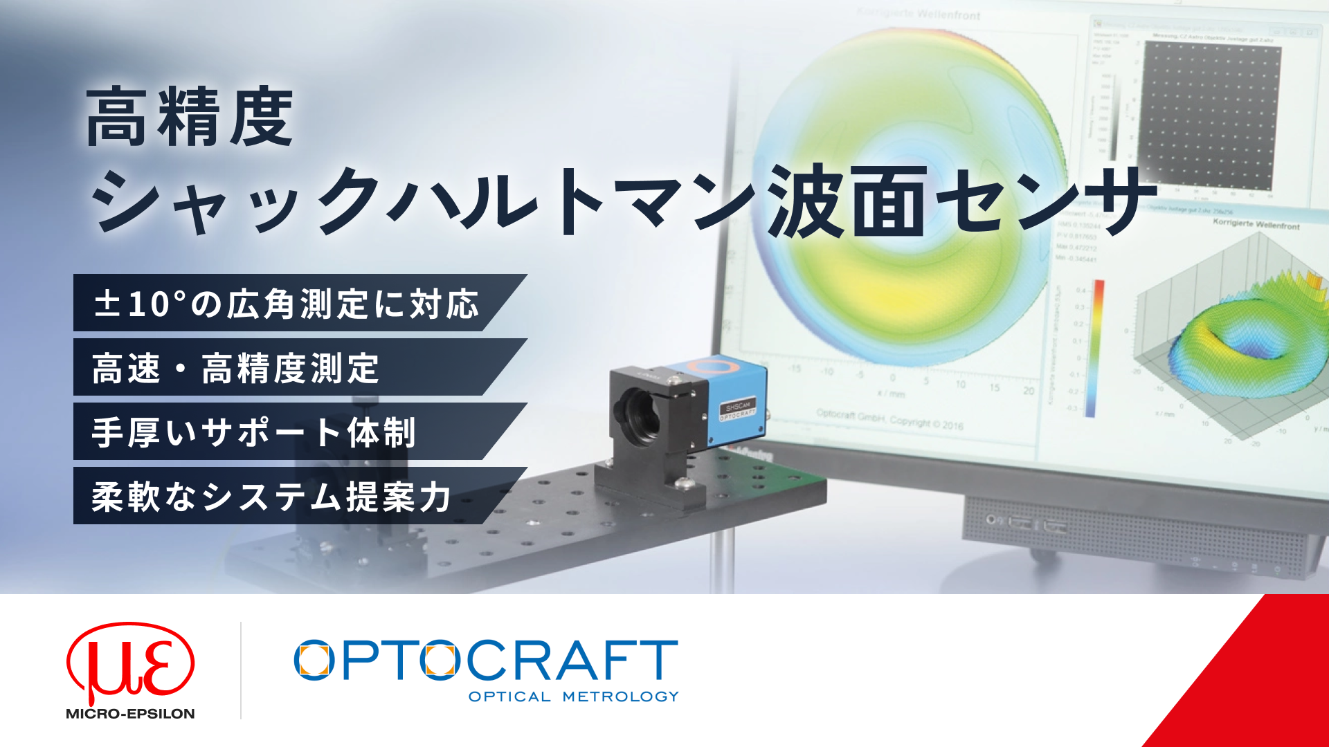 オプトクラフト社の高精度シャックハルトマン波面センサ | Micro