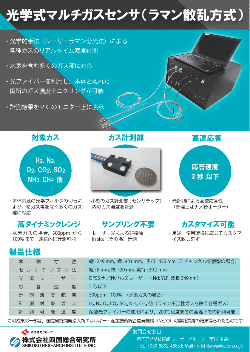 マルチガスセンサ（ラマン散乱方式）　資料